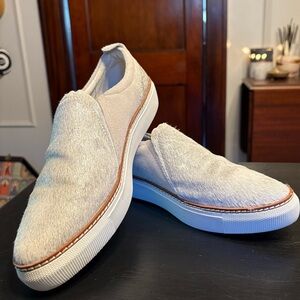 Liebeskind silver pony-hair slip-on tennis shoes